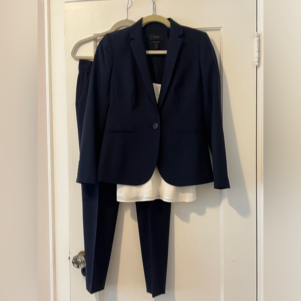 J. Crew Super 120's Suit Pants - Navy - SZ 0 - Like New